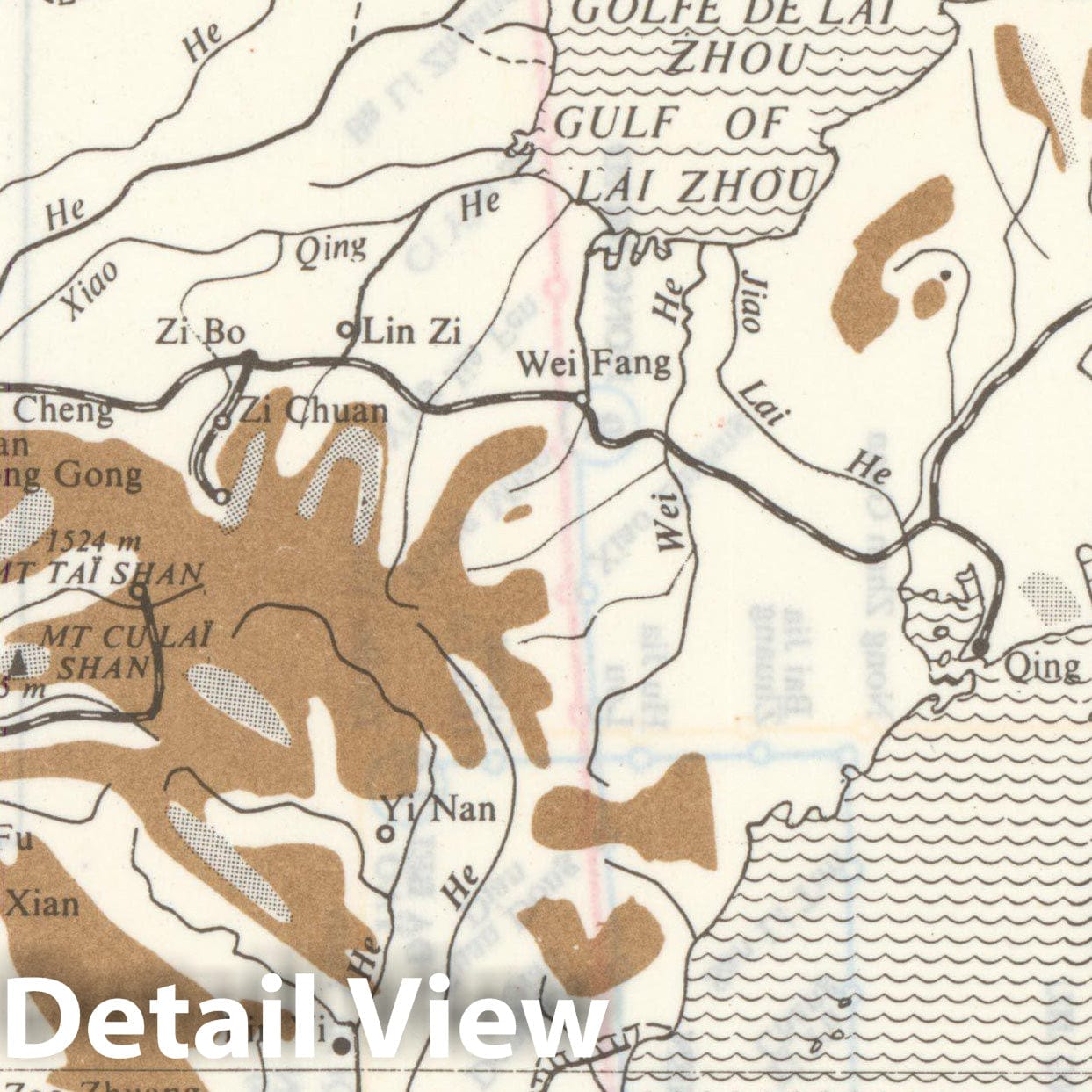 Historic Map : Shan Dong Province , Vintage Wall Art