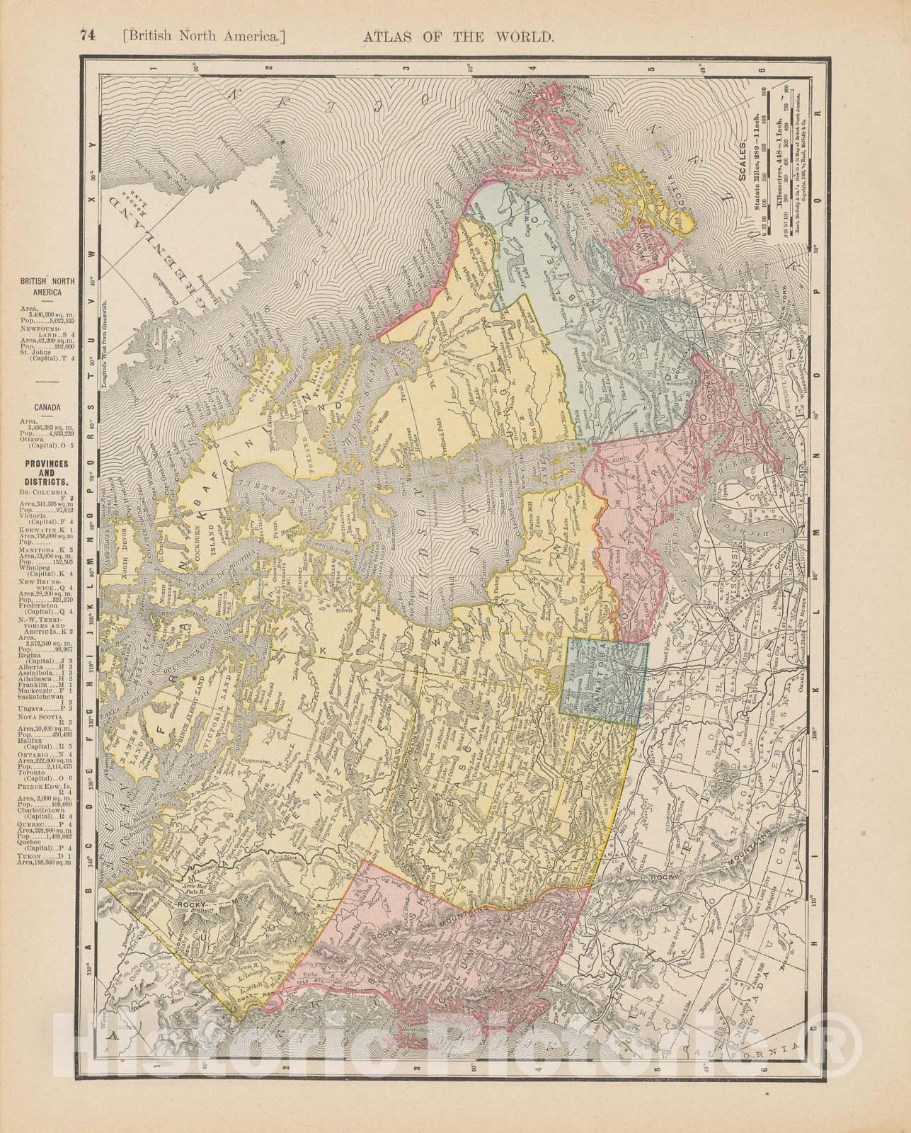 Historic Map : Canada 1900 , Universal Atlas World , Vintage Wall Art