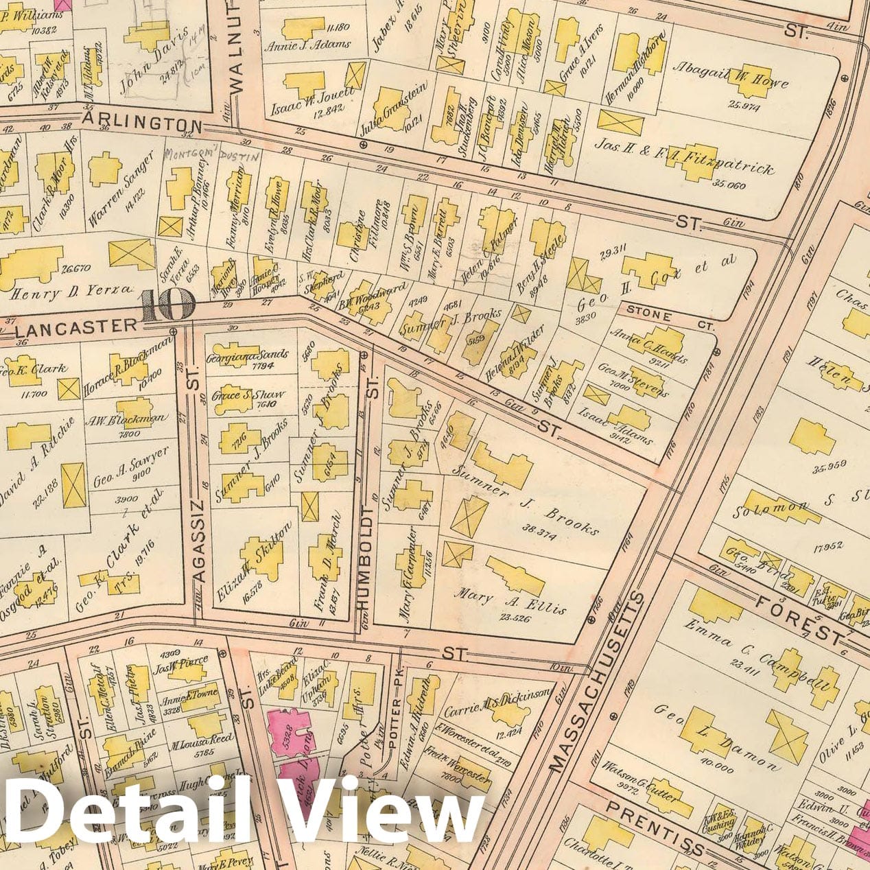 Historic Map : Atlas City of Cambridge, MA, Cambridge 1903 Plate 026 , Vintage Wall Art