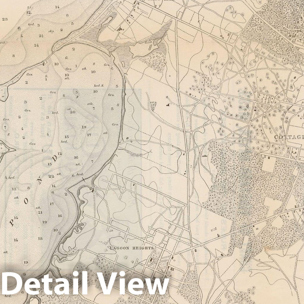 Historic Map : Martha's Vineyard & Vineyard Haven 1908 Topographic Map , Vintage Wall Art