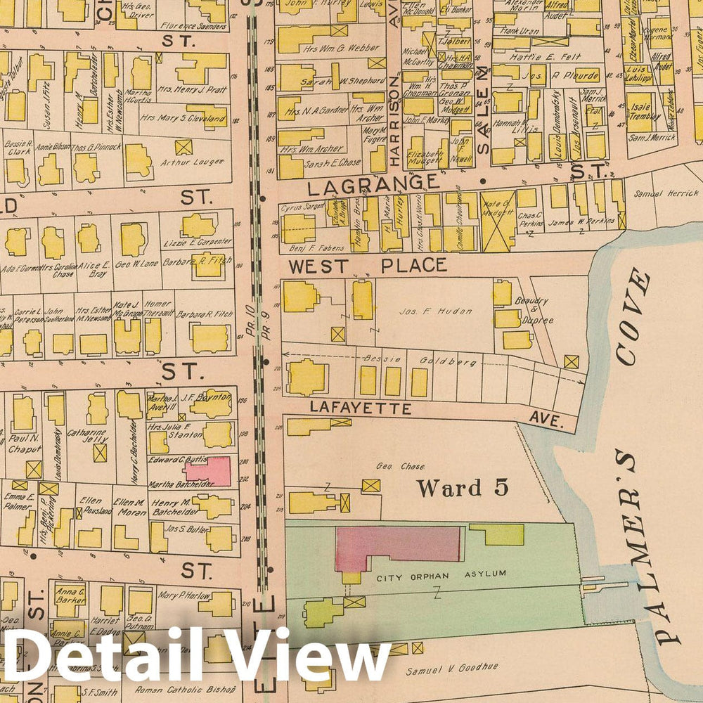 Historic Map : Atlas City of Salem, Salem 1911 Plate 003 , Vintage Wall Art