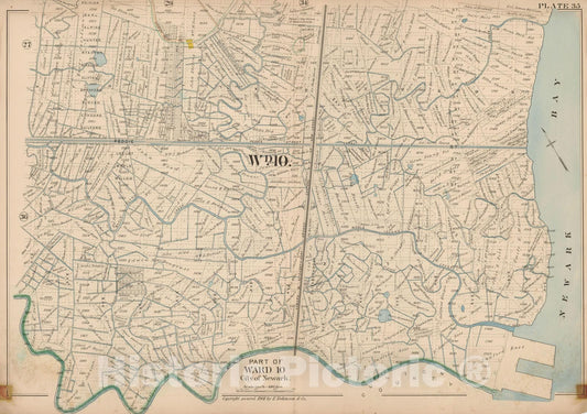 Historic Map : Atlas City of Newark, Newark 1901 Plate 035 , Vintage Wall Art