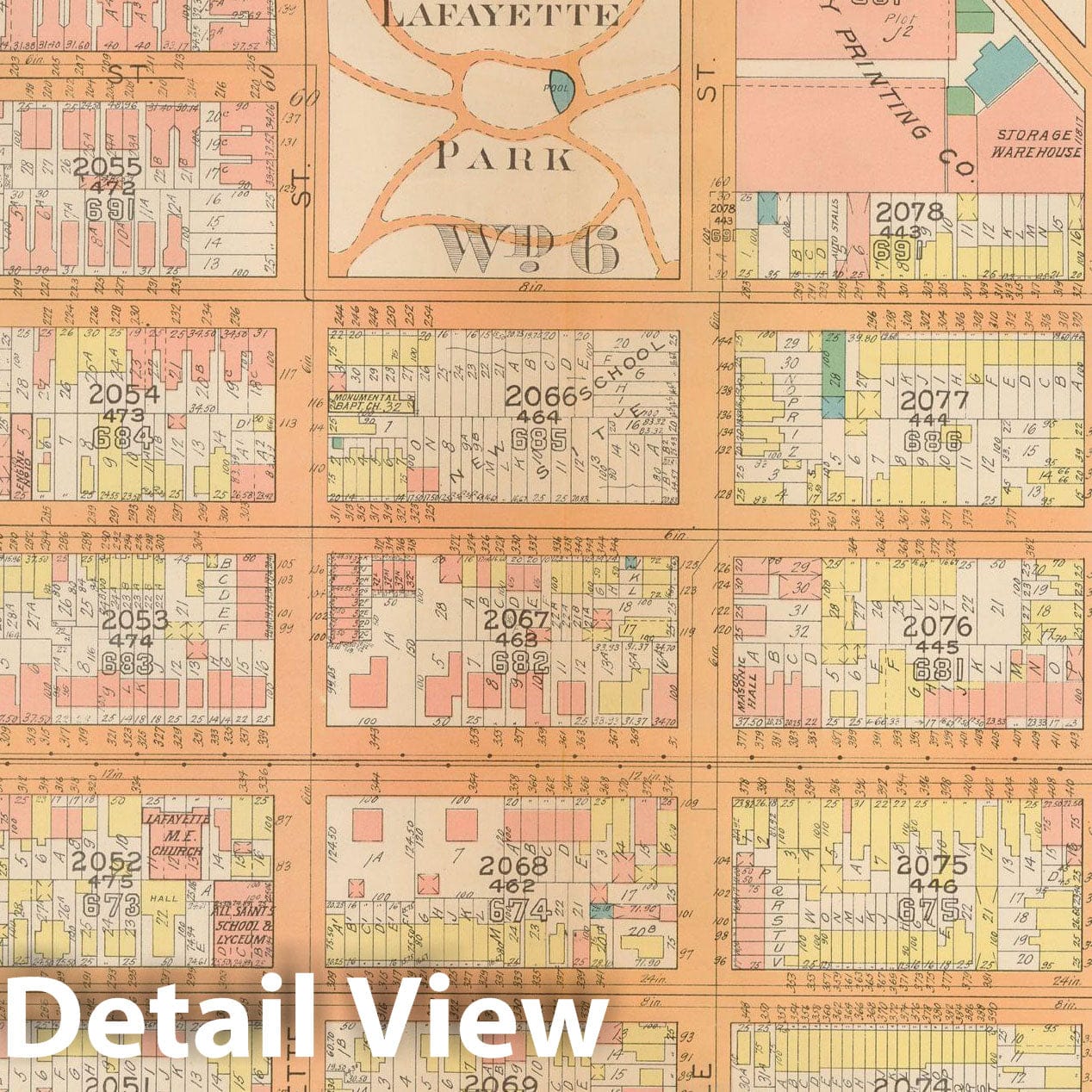 Historic Map : Plat Book of Jersey City, 1928 Plate 033 , Vintage Wall Art