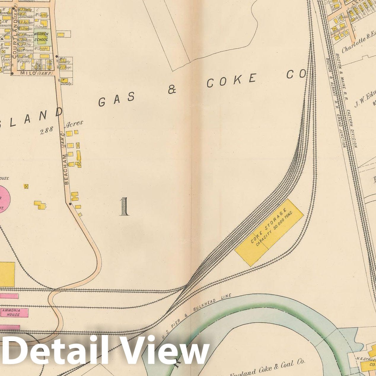 Historic Map : Atlas of Middlesex County, MA Vol. 1, Everett 1900 Plate 025 , Vintage Wall Art