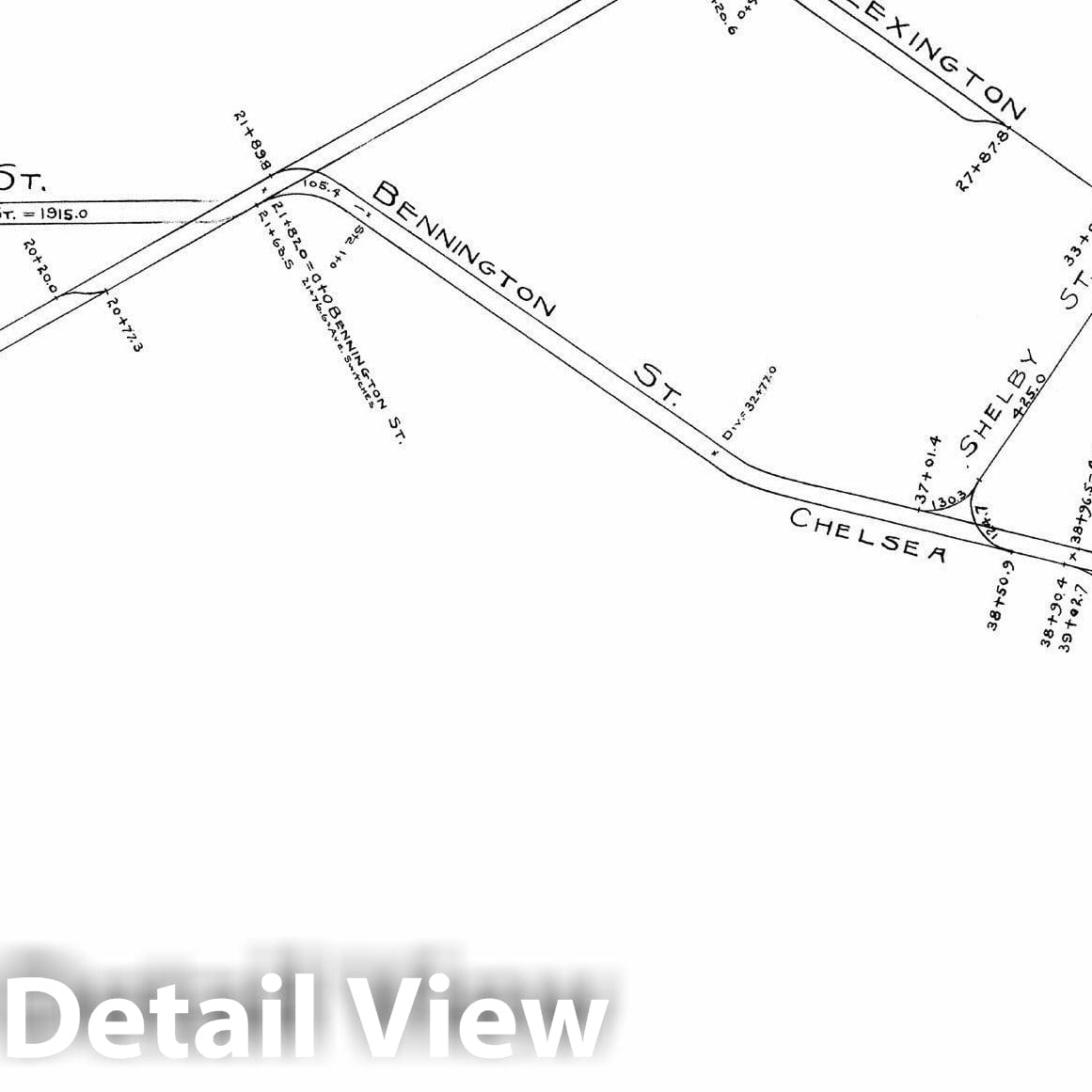 Historic Map : Boston Elevated Railway Track Plans, Chelsea & East Boston 1899-1915 Plate 023 , Vintage Wall Art