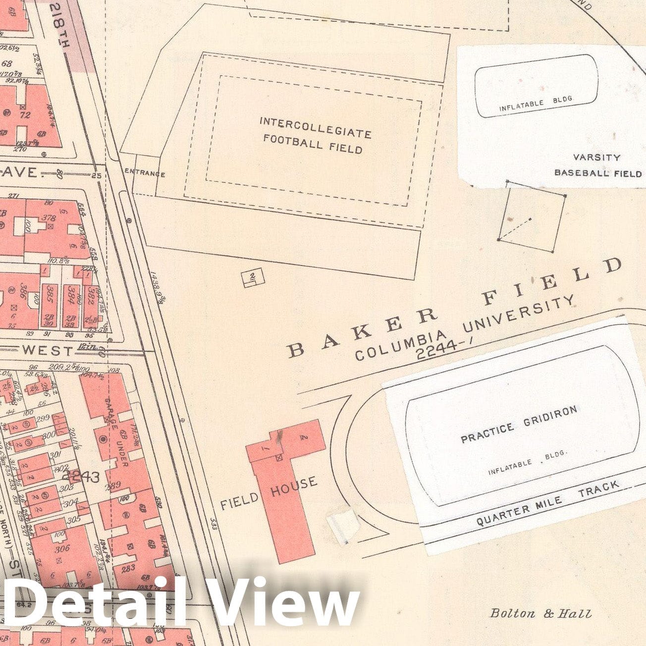 Historic Map : Manhattan Land Book 1955 - Updated Through Nov 7th, New York City 1975 Plate 186 , Vintage Wall Art