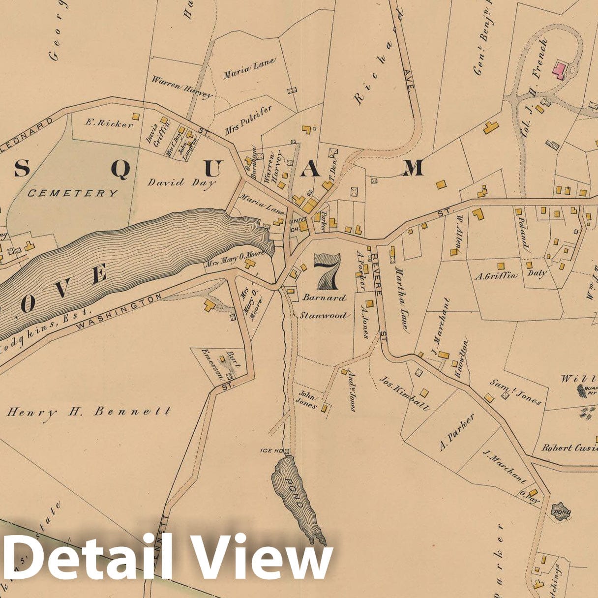 Historic Map : Atlas City of Gloucester and Town of Rockport, Gloucester 1884 Plate 017 , Vintage Wall Art