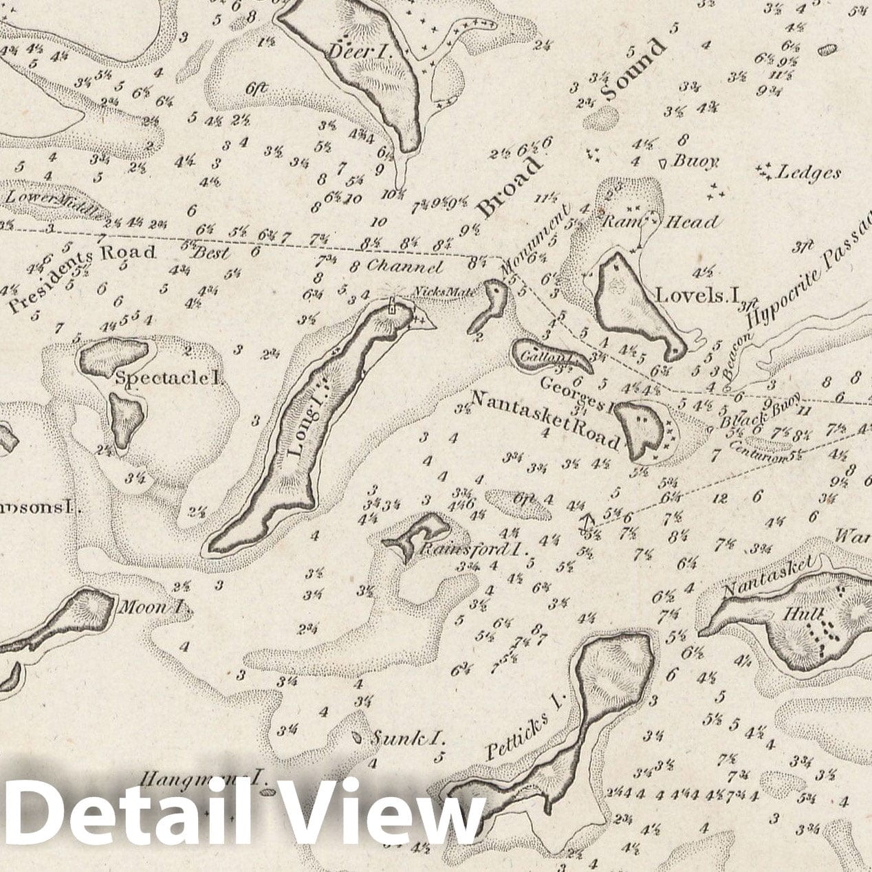 Historic Map : Boston & Hull 1827 Topographic Map , Vintage Wall Art