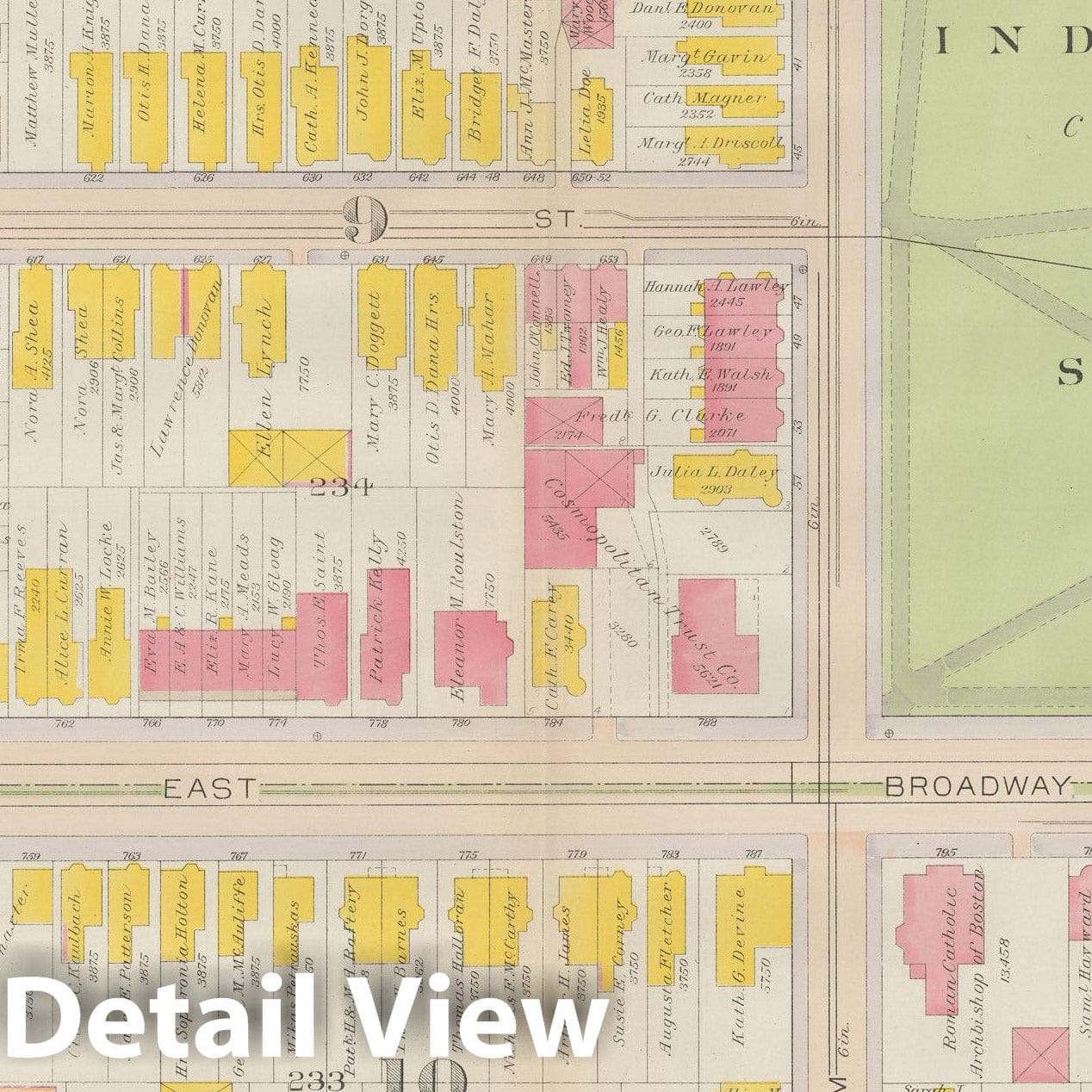 Historic Map : Atlas City of Boston: South Boston 1919 Plate 021 , v2, Vintage Wall Art