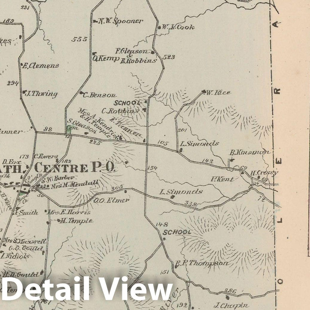 Historic Map : Atlas of Franklin Co. Massachusetts, Heath & Rowe 1871 , Vintage Wall Art