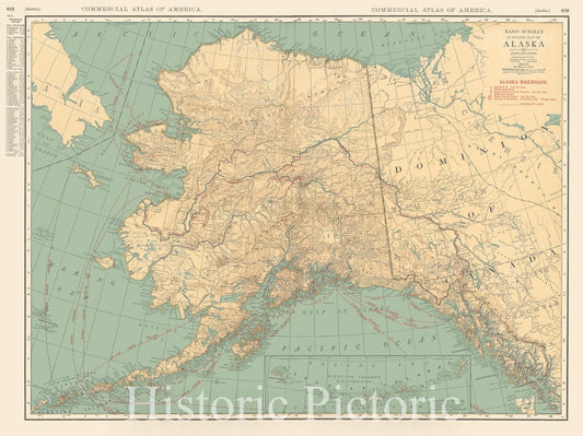 Historic Map : Alaska 1925 , Vintage Wall Art
