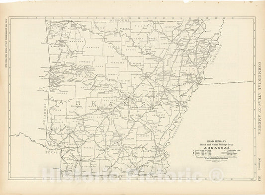 Historic Map : Arkansas 1925 , Vintage Wall Art