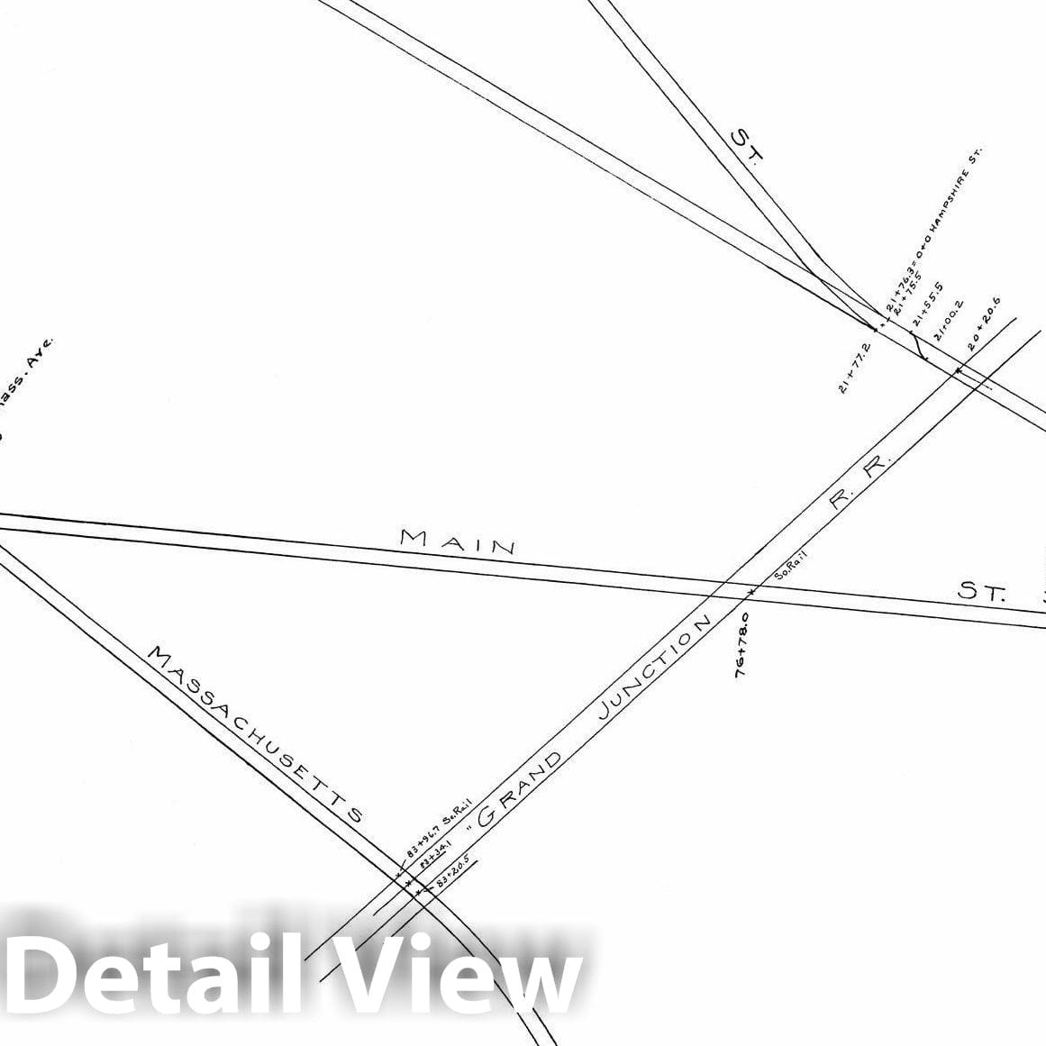 Historic Map : Boston Elevated Railway Track Plans, Cambridge 1899-1915 Plate 013 , Vintage Wall Art