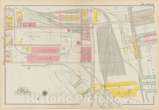 Historic Map : Atlas City of Boston: South Boston 1919 Plate 003 , v2, Vintage Wall Art