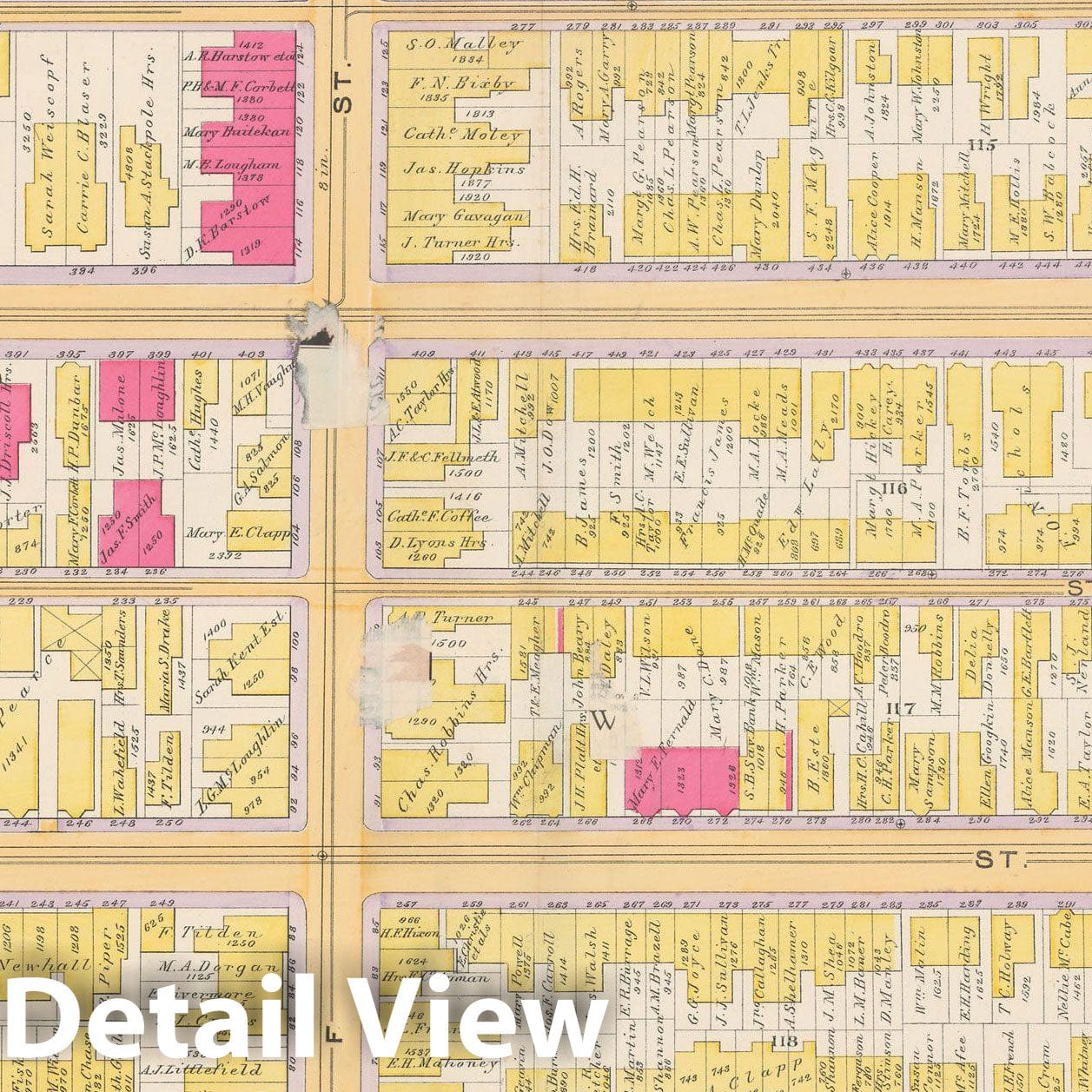Historic Map : Atlas of South Boston, South Boston 1891 Plate 009 , Vintage Wall Art