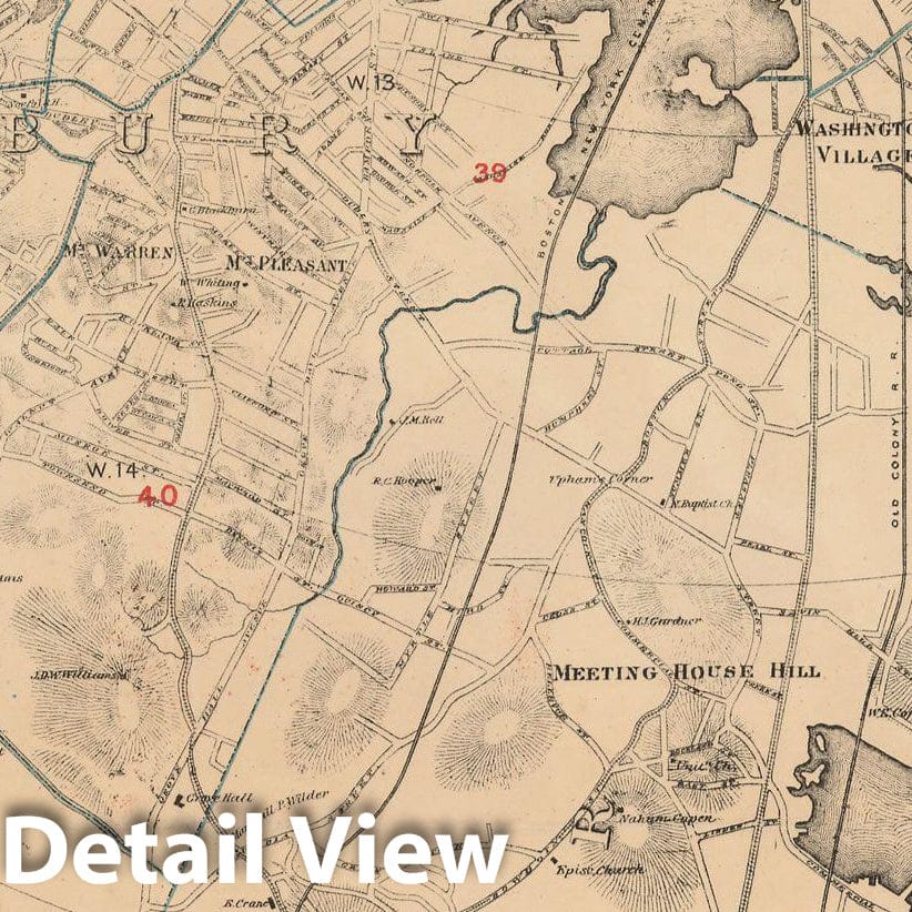Historic Map : Boston 1870 , Vintage Wall Art