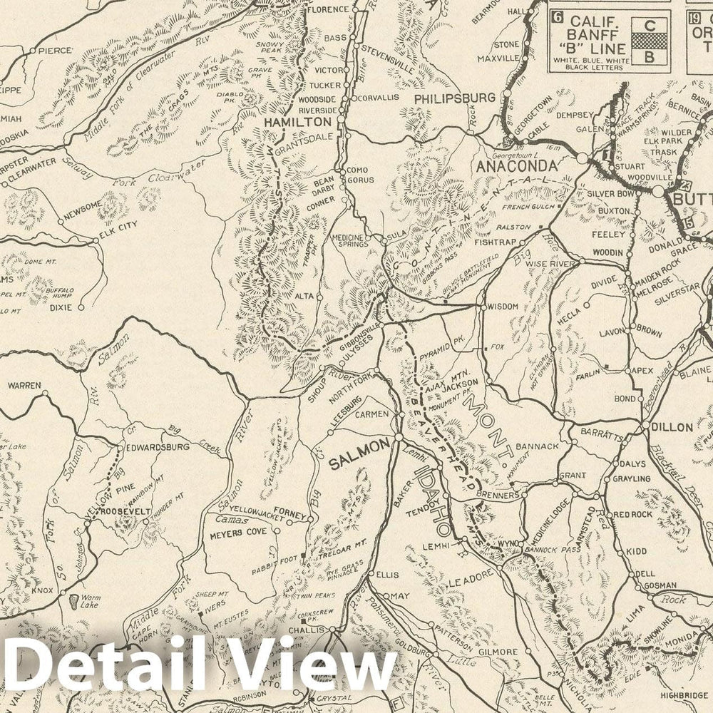 Historic Map : Idaho 1925 , Vintage Wall Art