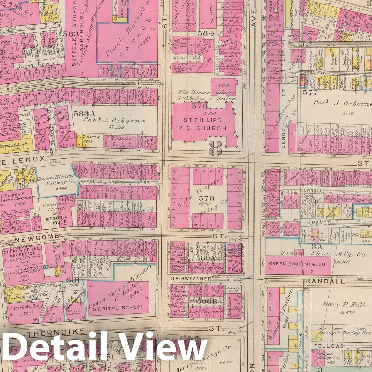 Historic Map : Atlas City of Boston: Boston Proper and Back Bay, Boston 1928 Plate 029 , Vintage Wall Art