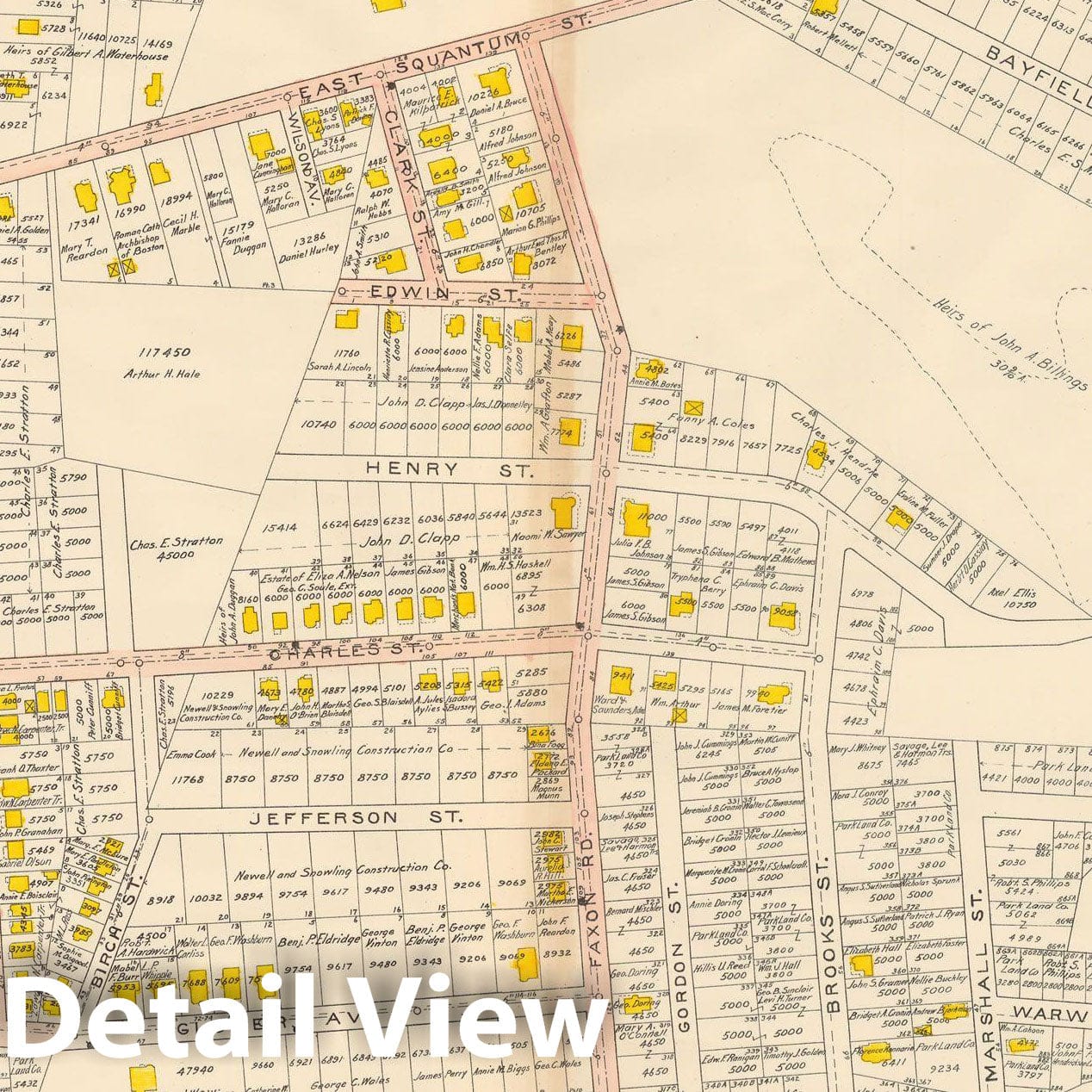 Historic Map : Atlas City of Quincy, Quincy 1907 Plate 005 , Vintage Wall Art