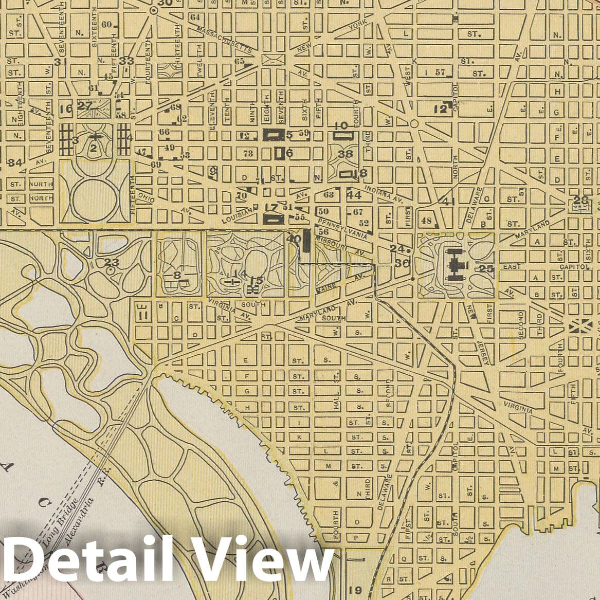 Historic Map : Washington, Washington 1886 , Vintage Wall Art