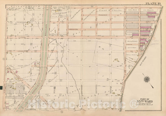 Historic Map : Atlas City of Philadelphia 35th Ward, Philadelphia 1927 Plate 010 , Vintage Wall Art