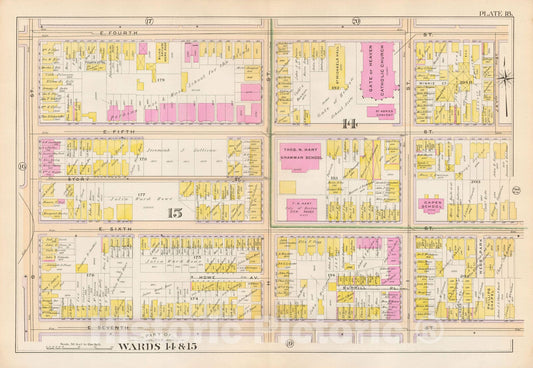 Historic Map : Atlas City of Boston, South Boston 1899 Plate 018 , Vintage Wall Art