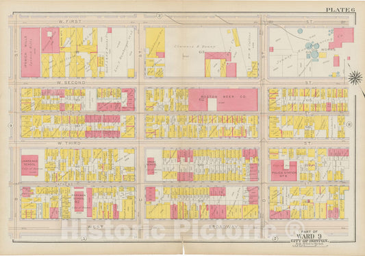 Historic Map : Atlas City of Boston: South Boston 1919 Plate 006 , Vintage Wall Art