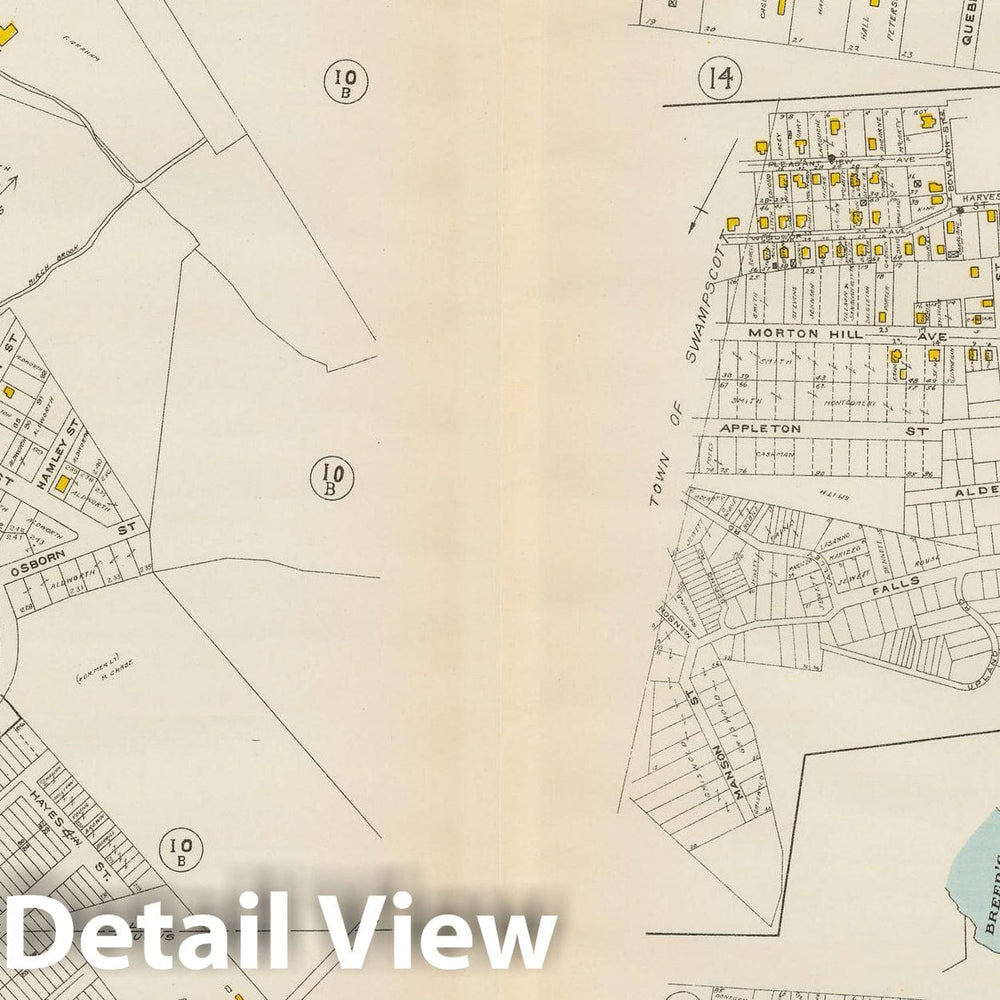 Historic Map : Atlas of Lynn, Nahant & Swampscott, Lynn 1924 Plate 011 , Vintage Wall Art