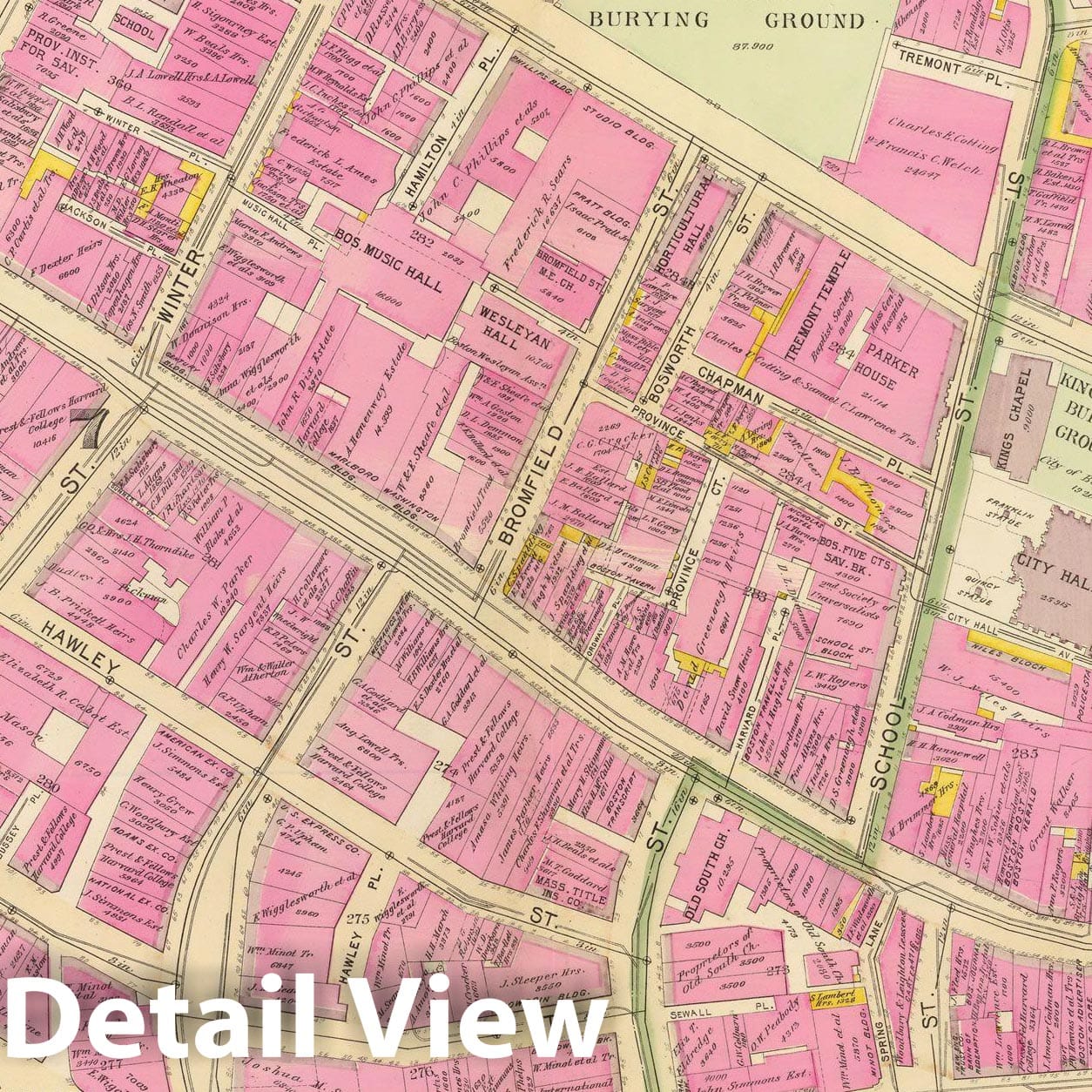 Historic Map : Boston 1895 Plate 001 , Atlas City of Boston Proper & Roxbury , Vintage Wall Art