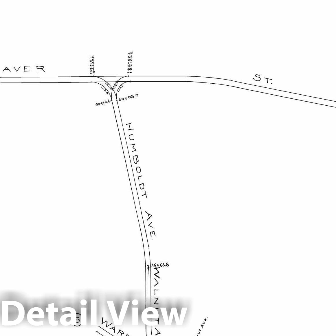 Historic Map : Boston Elevated Railway Track Plans, Roxbury 1899-1915 Plate 007 , Vintage Wall Art