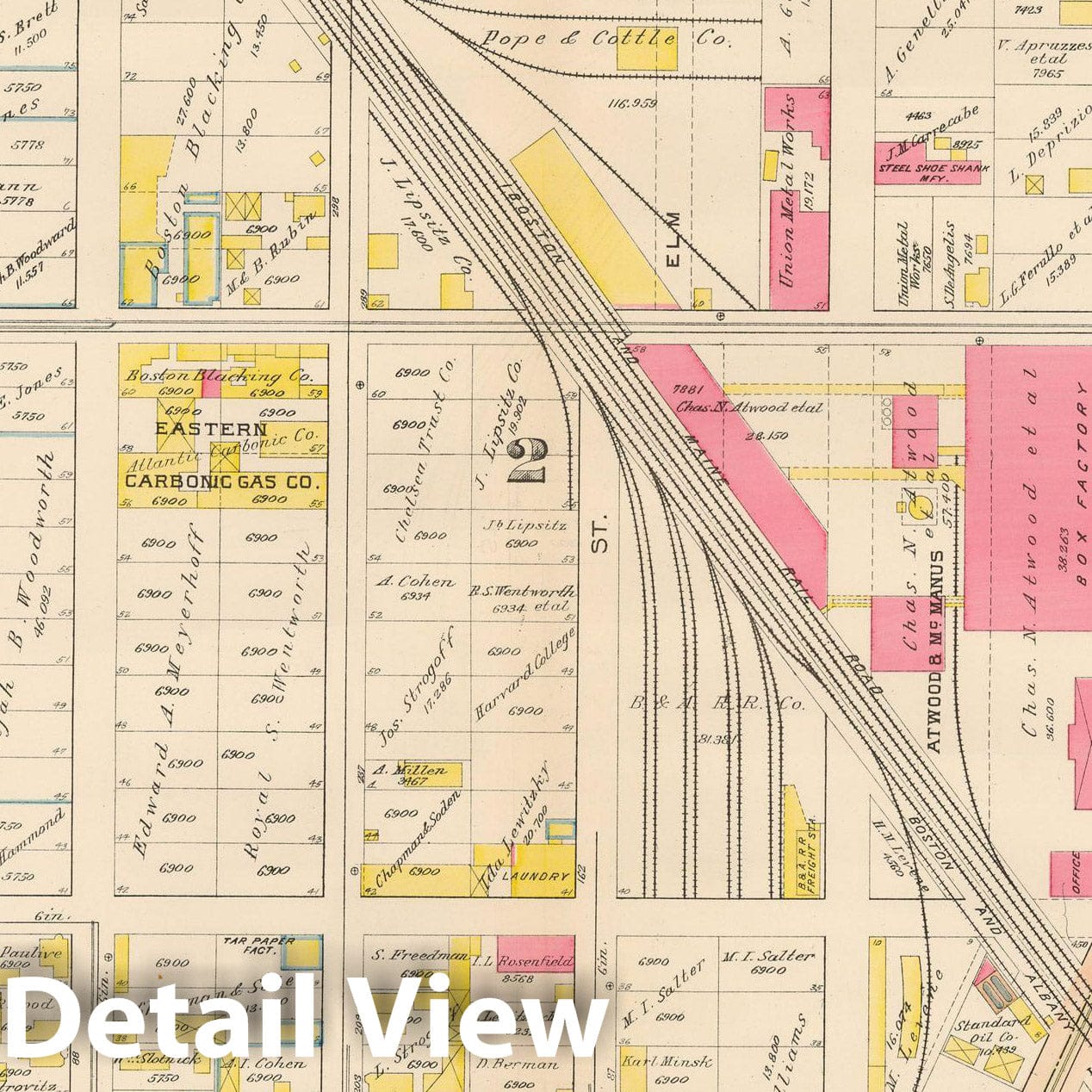 Historic Map : Atlas of Chelsea, Revere and Winthrop, Chelsea 1914 Plate 002 , Vintage Wall Art