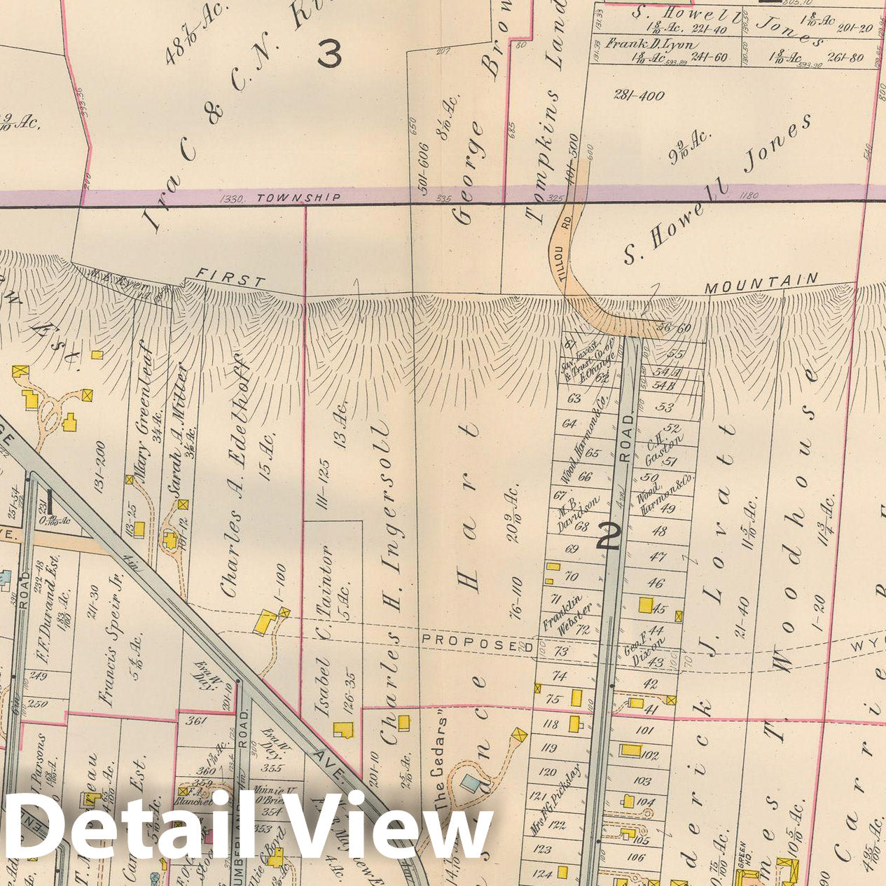 Historic Map : Atlas Oranges, South Orange 1911 Plate 023 , Vintage Wall Art