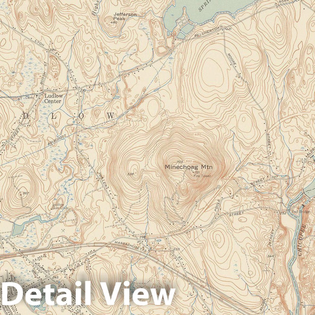 Historic Map : USGS 7.5 Minute Sheets and Quadrangles, Ludlow & Wilbraham 1954 Topographic Map , Vintage Wall Art