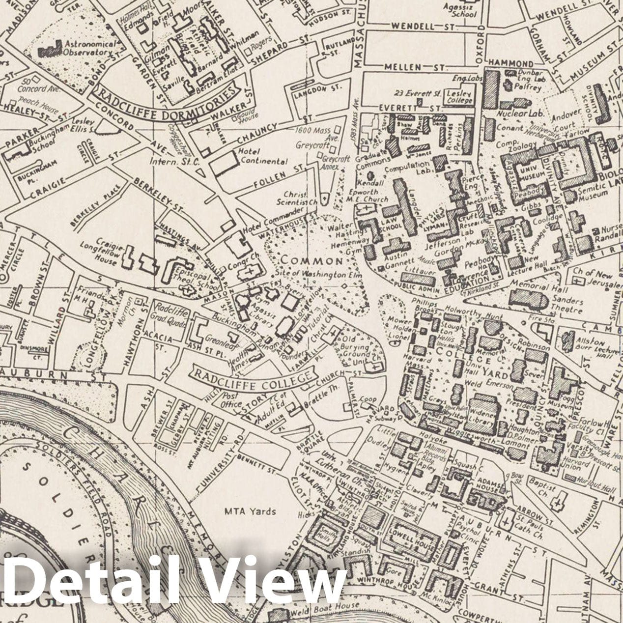 Historic Map : Cambridge 1956 , Vintage Wall Art