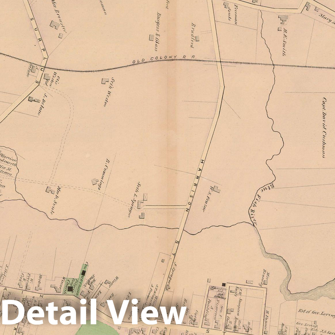 Historic Map : Atlas of Plymouth County Massachusetts, Duxbury 1879 , Vintage Wall Art