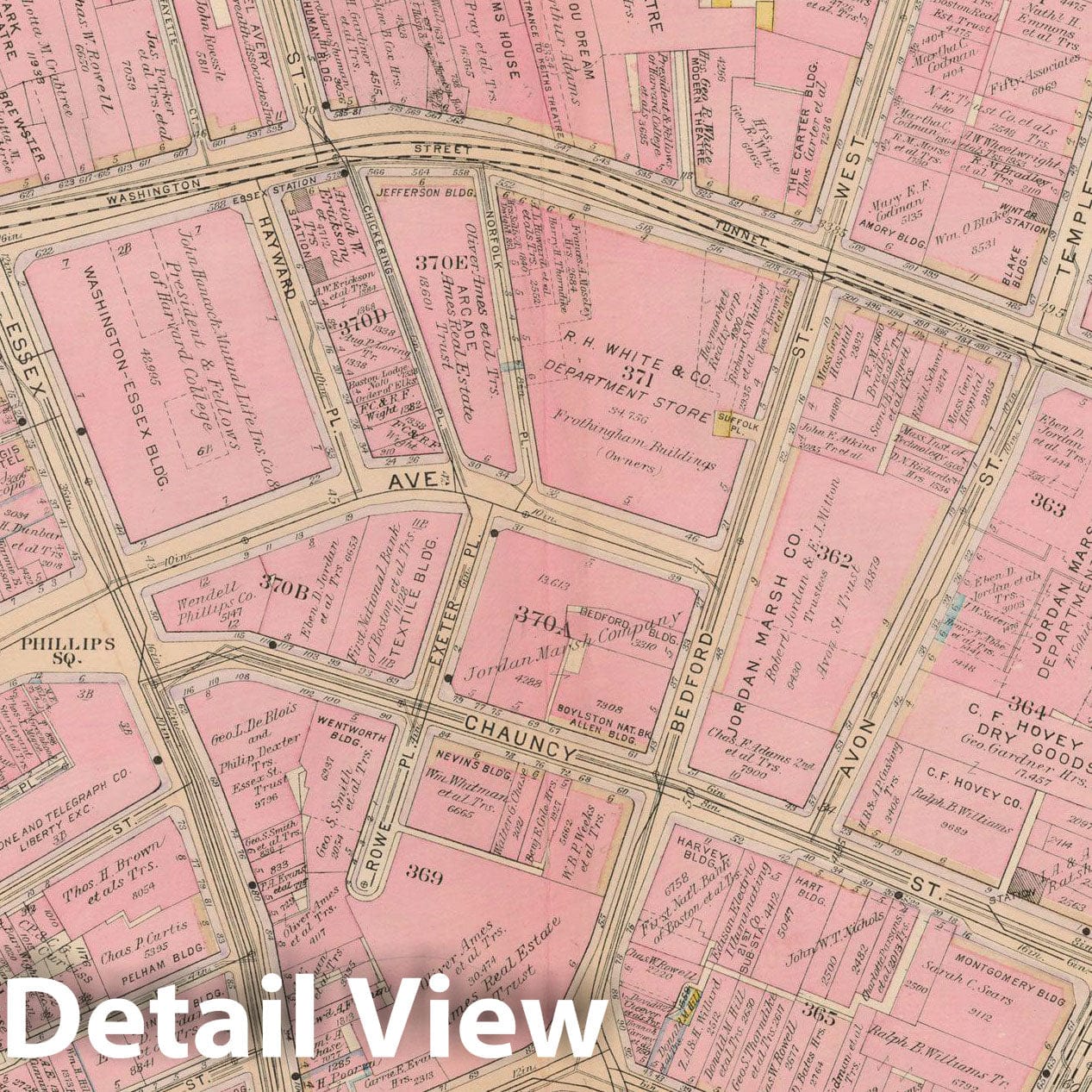 Historic Map : Atlas City of Boston, Boston Proper and Back Bay, Boston 1922 Plate 011 , Vintage Wall Art