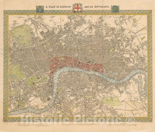 Historic Map : Europe, London 1834 , Vintage Wall Art