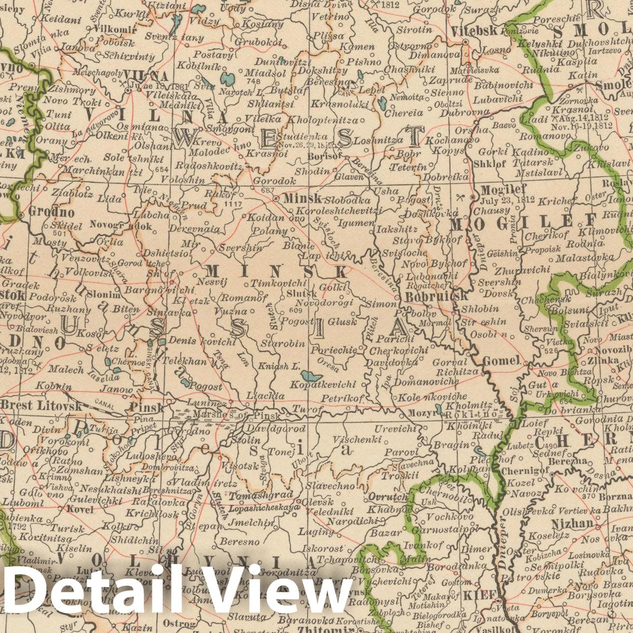Historic Map : Russia & Finland & Belorussia & Ukraine & Latvia & Estonia & Lithuania 1914 Century Atlas , Vintage Wall Art