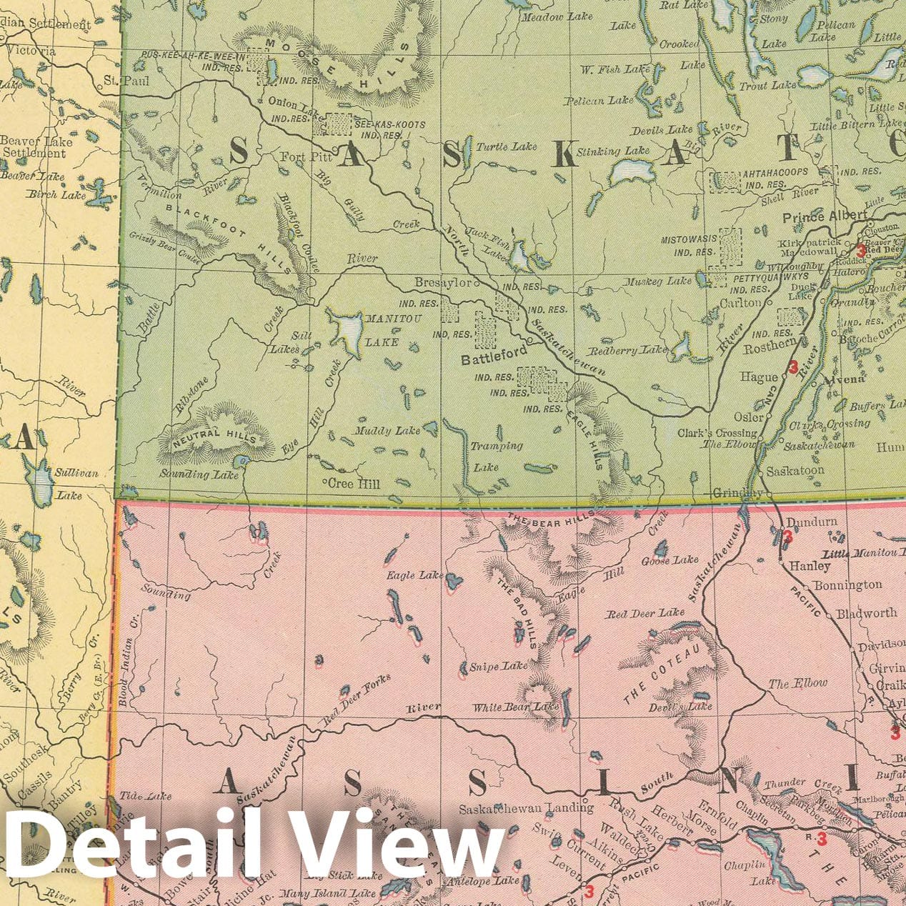 Historic Map : Alberta & Northwest Territories & Saskatchewan 1903 , Rand McNally Business Atlas , Vintage Wall Art