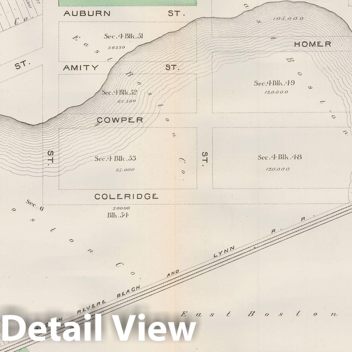 Historic Map : Atlas City of Boston, Vol. 9, East Boston 1892 Plate 025 , Vintage Wall Art