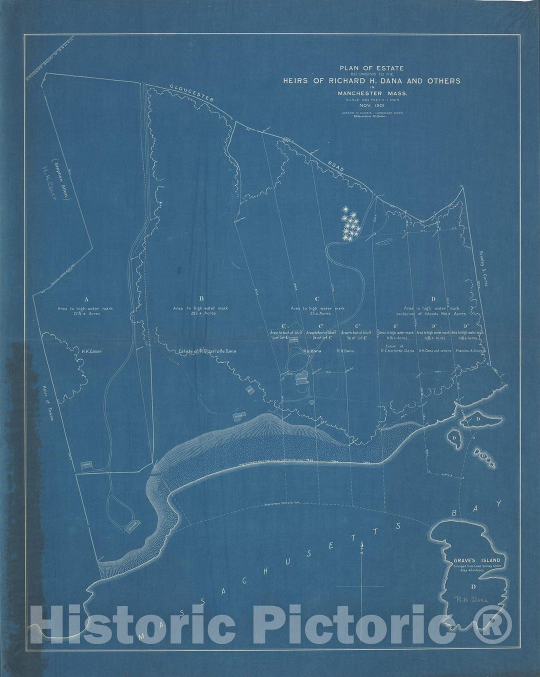 Historic Map : Manchester & Manchester By The Sea 1901 , Vintage Wall Art