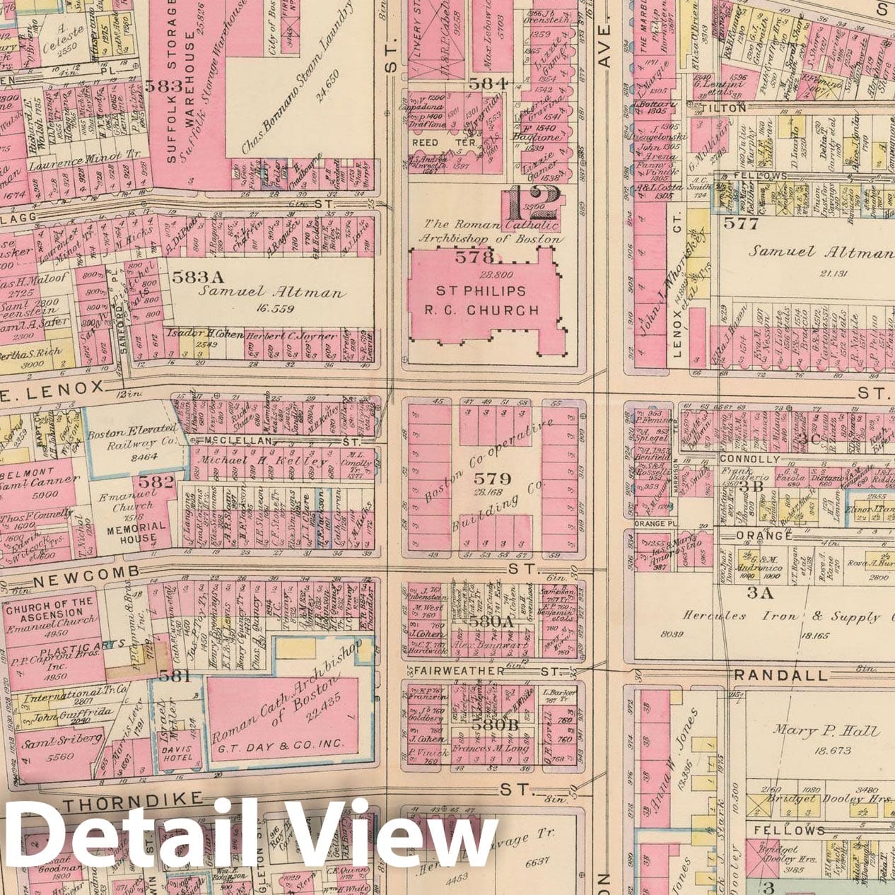 Historic Map : Atlas City of Boston, Boston Proper and Back Bay, Boston 1922 Plate 029 , Vintage Wall Art