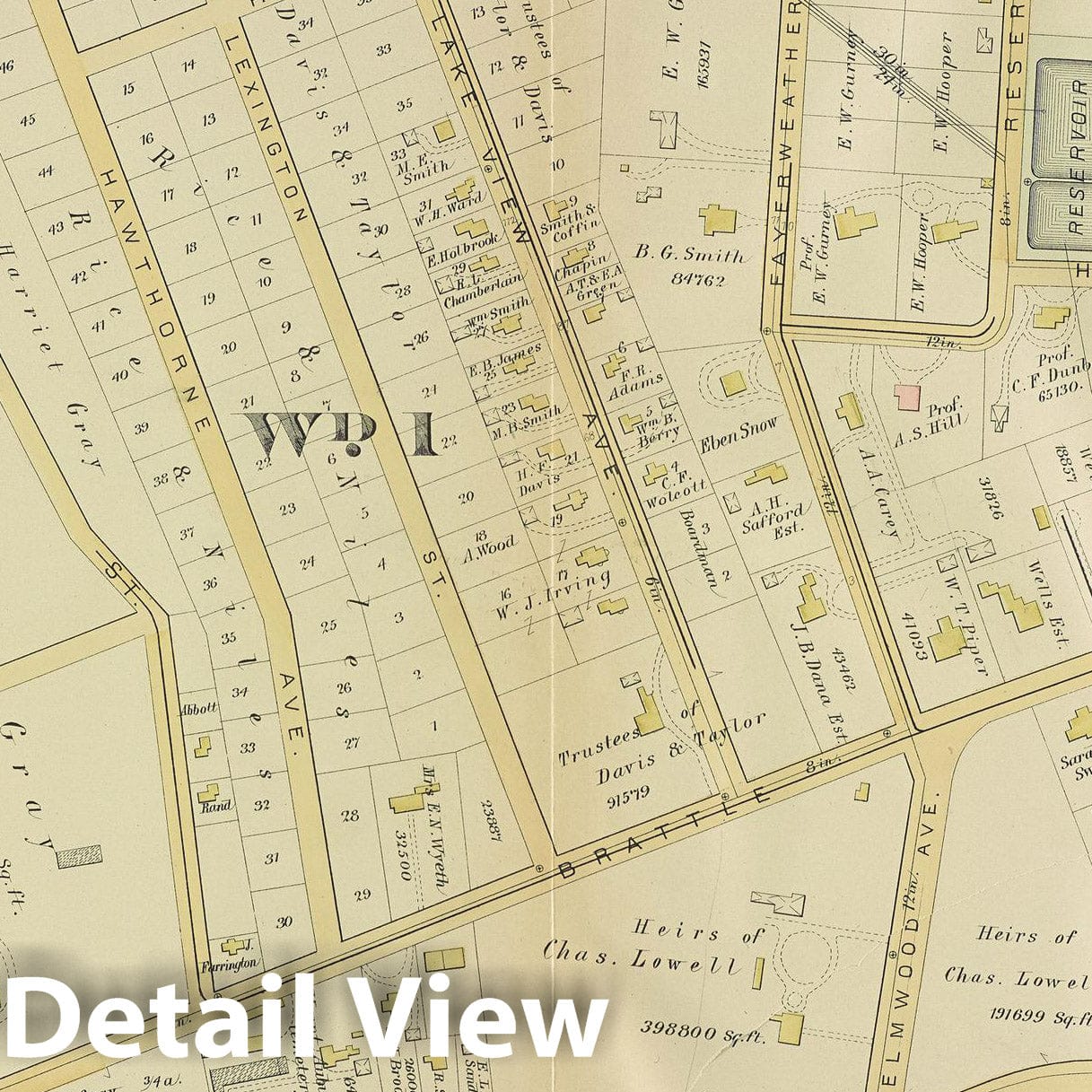 Historic Map : Atlas City of Cambridge, Cambridge 1886 Plate 005 , Vintage Wall Art