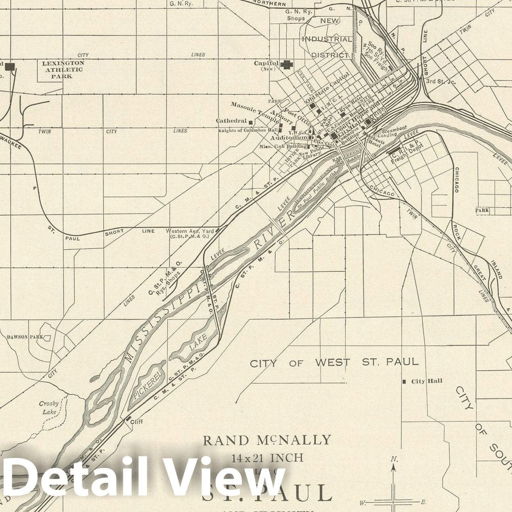 Historic Map : Commercial Atlas of America, 56th Edition, Saint Paul 1925 , Vintage Wall Art