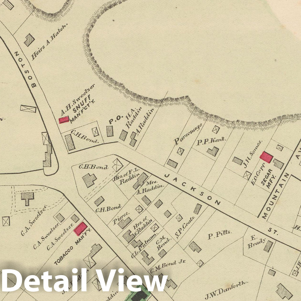 Historic Map : Atlas of Essex County, Saugus 1884 , v2, Vintage Wall Art