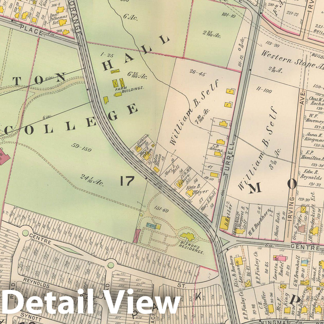 Historic Map : Atlas Oranges, South Orange 1911 Plate 021 , Vintage Wall Art