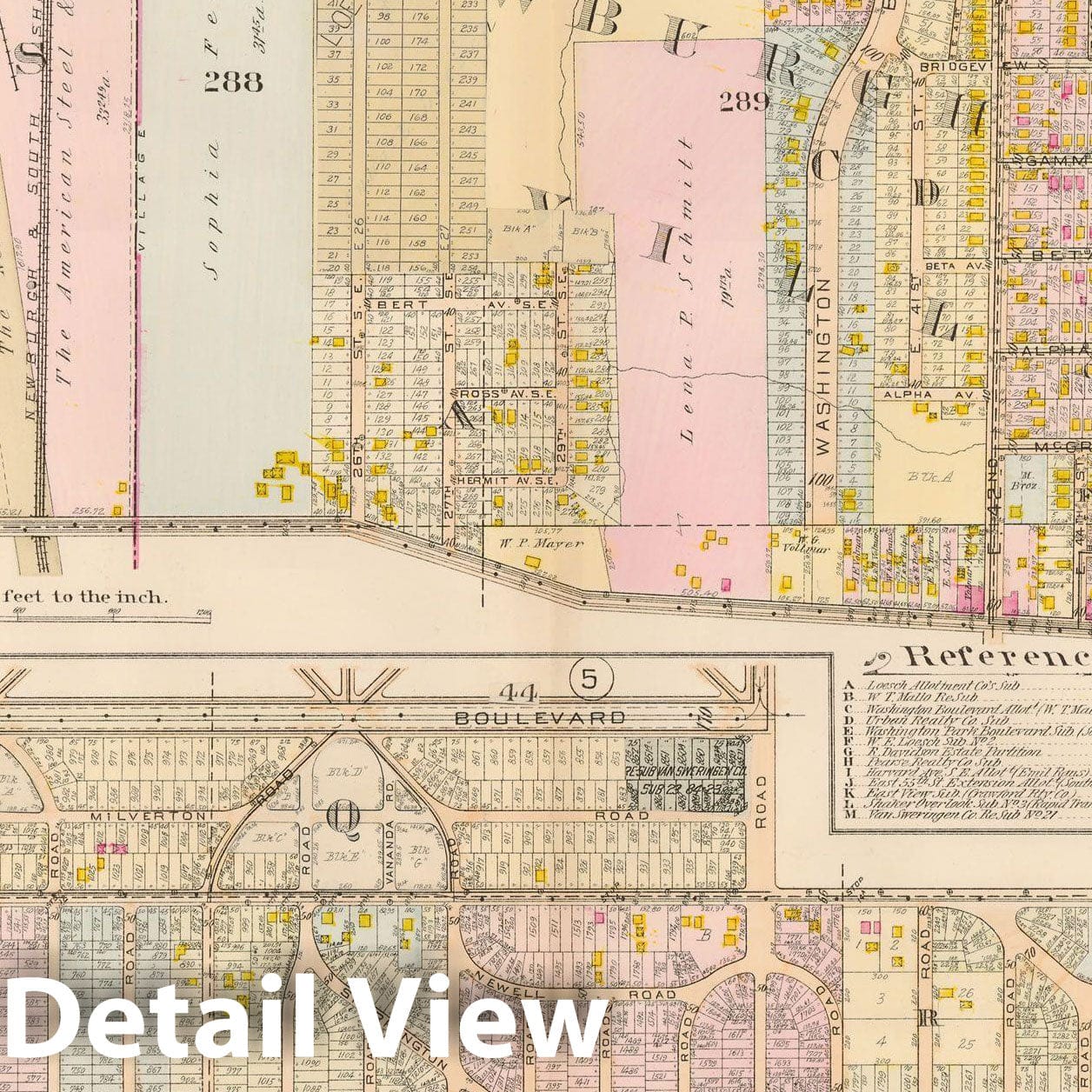 Historic Map : Plat Book of The City of Cleveland, Vol. Three, Cleveland 1920 Plate 024 , Vintage Wall Art