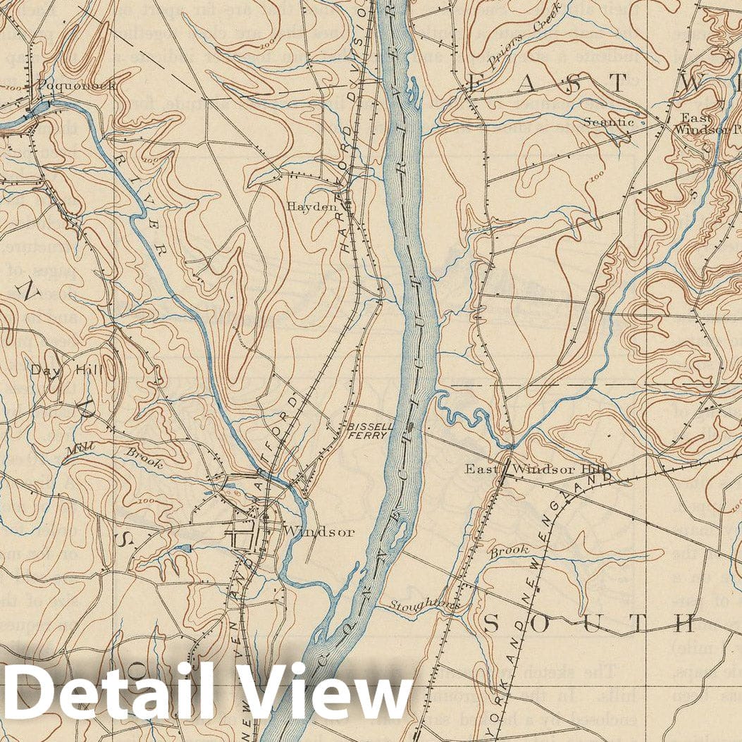 Historic Map : USGS 7.5 Minute Sheets and Quadrangles, Hartford 1942 Topographic Map , Vintage Wall Art