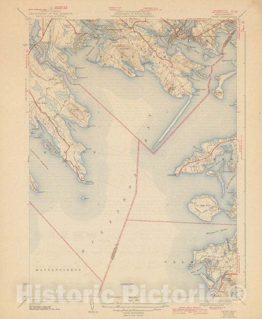 Historic Map : USGS 7.5 Minute Sheets and Quadrangles, Onset 1942 Topographic Map , Vintage Wall Art