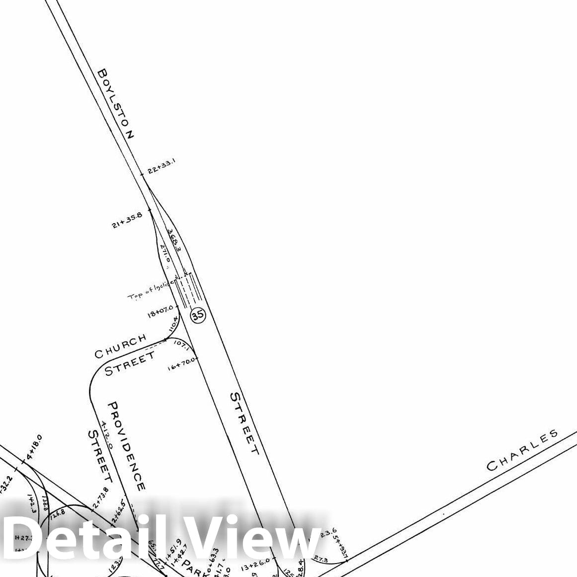 Historic Map : Boston Elevated Railway Track Plans, Boston 1899-1915 Plate 028 , Vintage Wall Art